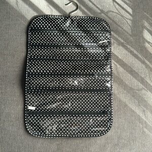 Pandora Jewelry Charm Storage and Travel Case Black With Polka Dot Inside